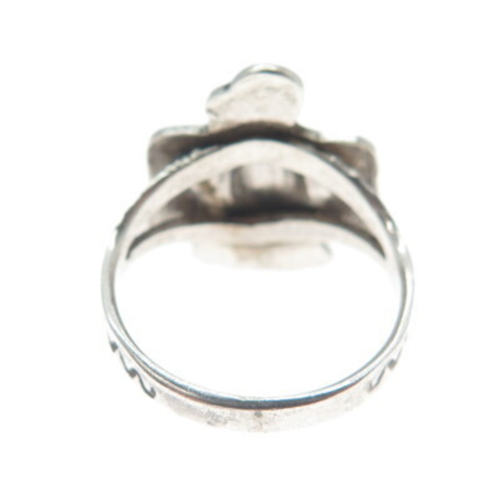 Old Pawn 925 Sterling Silver Vintage Southwestern Thunderbird Tribal Ring Size 5 - Picture 6 of 8